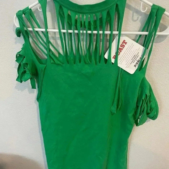 Boast green cut out blouse size XSmall - Picture 2 of 4